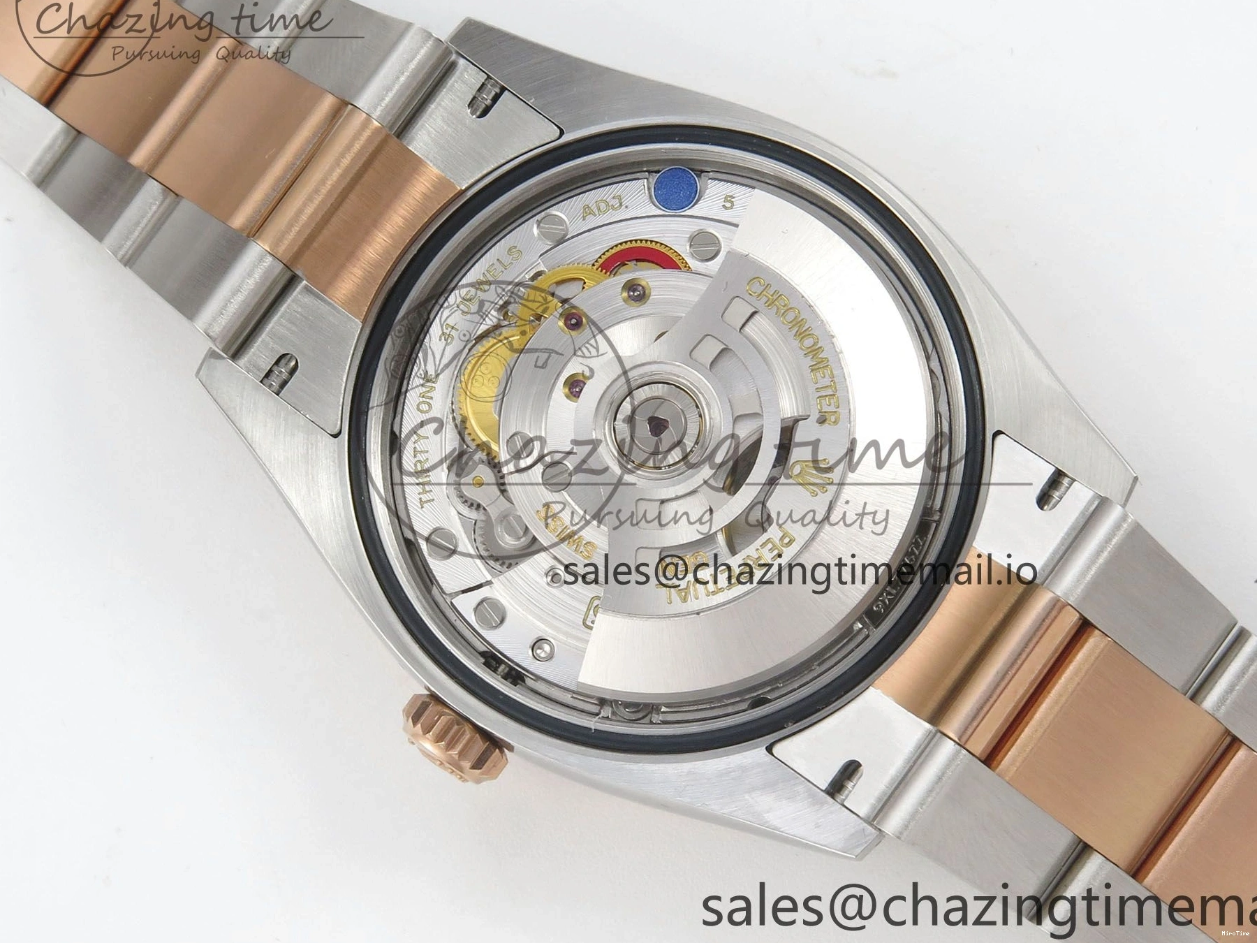 MiroTime 0407 DateJust 36 SS RG ARF 1:1 Best Edition 904L Steel Gray Dial Green Roman on Oyster Bracelet SH Affordable 73